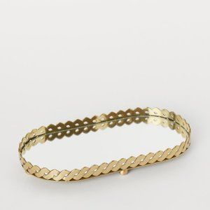 H&M gold mirrored glass tray Brand New